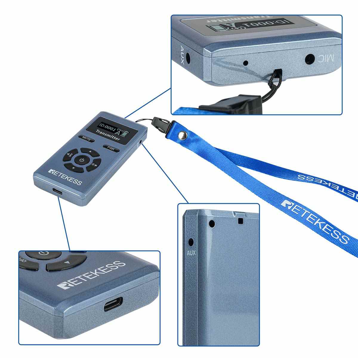 TT106S Tragbarer Funksender für Reiseleiter