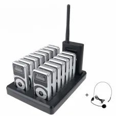 T130P T131P Audioguide-System für Tourismus, Fabrik, Konferenz, Kirche, Schule mit 16-fach Ladestation