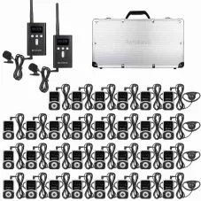 T130S T131S Digitales Tourguide-Reisesystem mit Ladekoffer (2 Sender + 30 Empfänger)