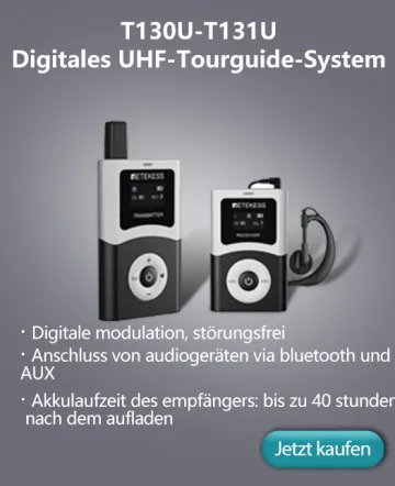 T130U Digitales UHF-Tourguide-System