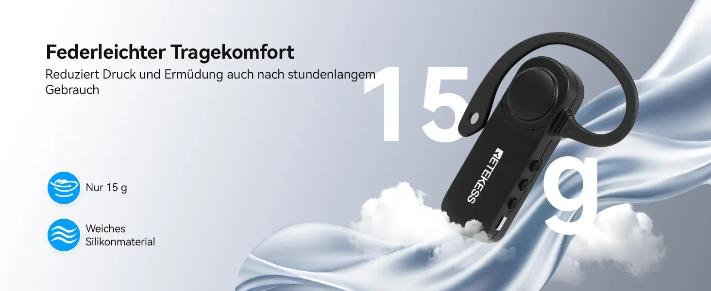 Leichter 15 g Ohrb&uuml;gel-Empf&auml;nger