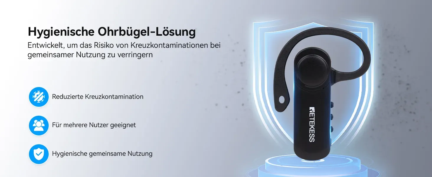 Hygienischer Ohrb&uuml;gel f&uuml;r Mehrfachnutzung