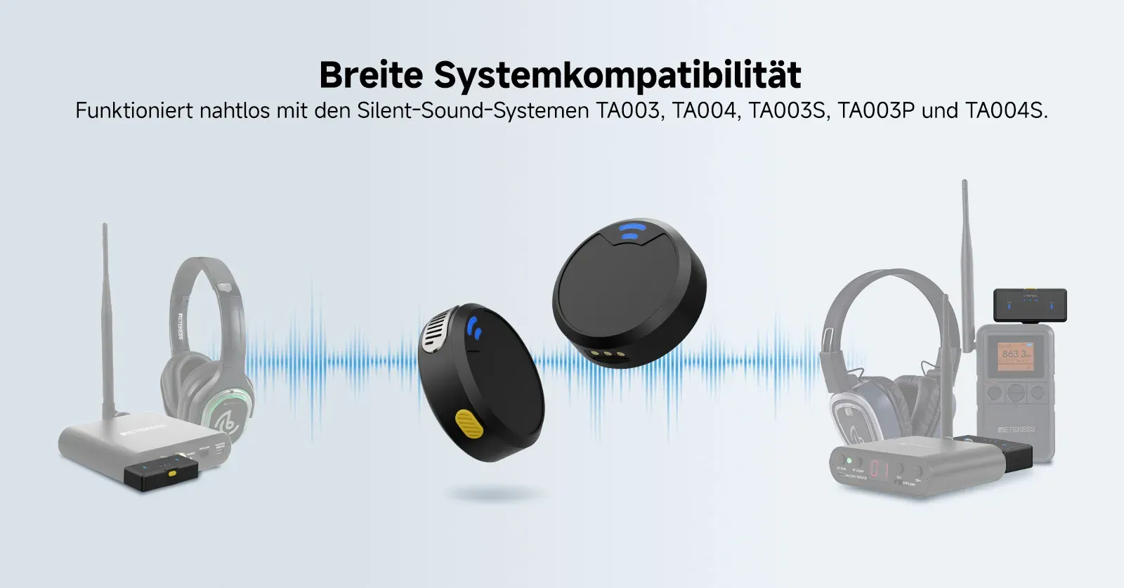 Kabelloses Lavalier Mikrofon kompatibel mit TA003 TA004 TA003S TA004S