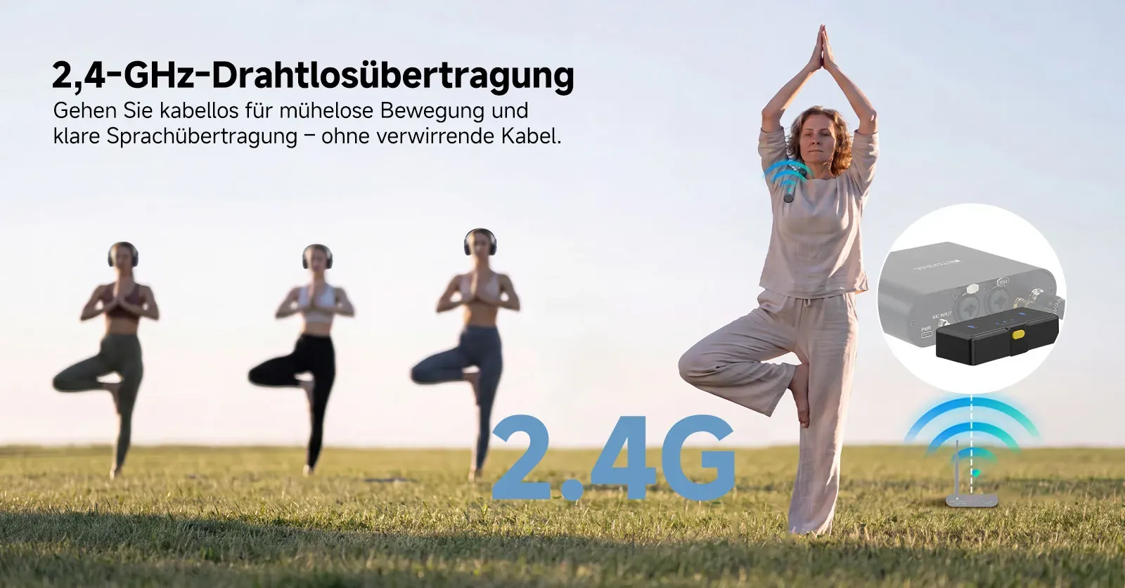 Retekess 3,5 mm TRS kabelloses Lavalier Mikrofon mit 2 Sendern 1 Empf&auml;nger und Ladeetui