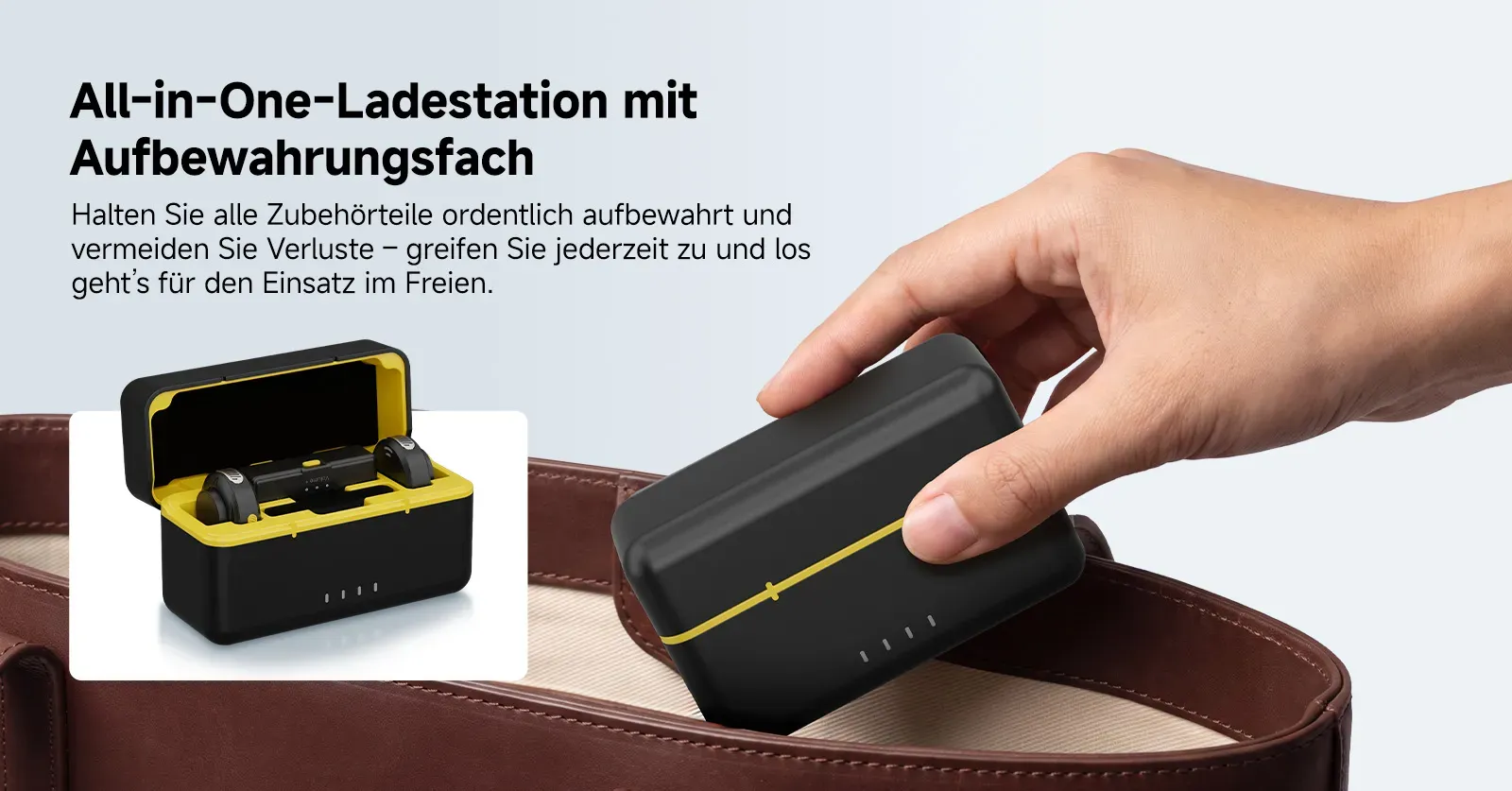Kabelloses Mikrofonsystem mit 2 Sendern und 1 Empf&auml;nger