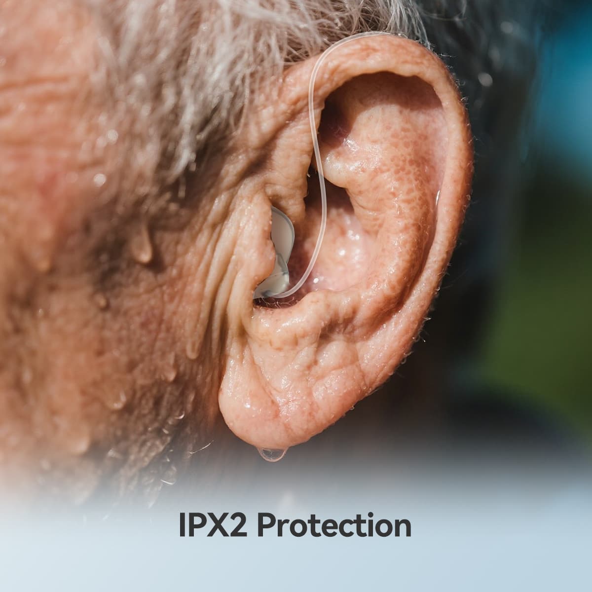 TE201 Noise Cancelling OTC Rechargeable RIC Hearing Aid for Moderate Hearing Loss