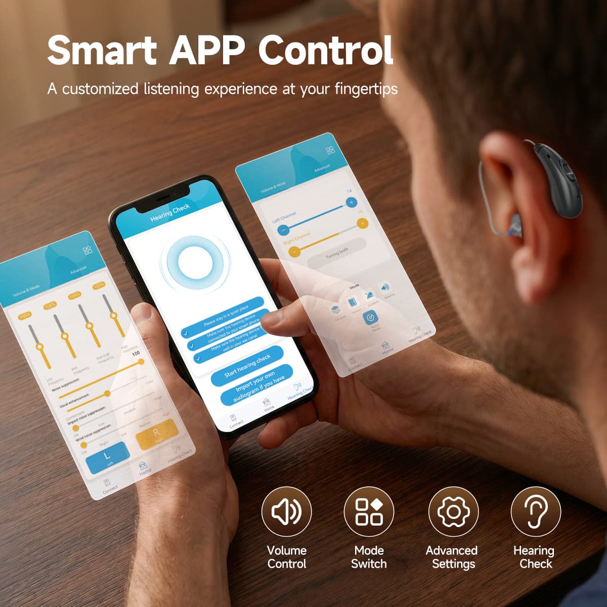Retekess TE105 IP68 Waterproof RIC Hearing Aid with Bluetooth and App Support for Moderate to Severe Hearing Loss