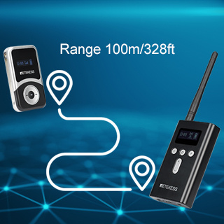 T130S portable transmitter wearing method with back clip
