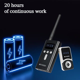 T130S portable transmitter wearing method with lanyard