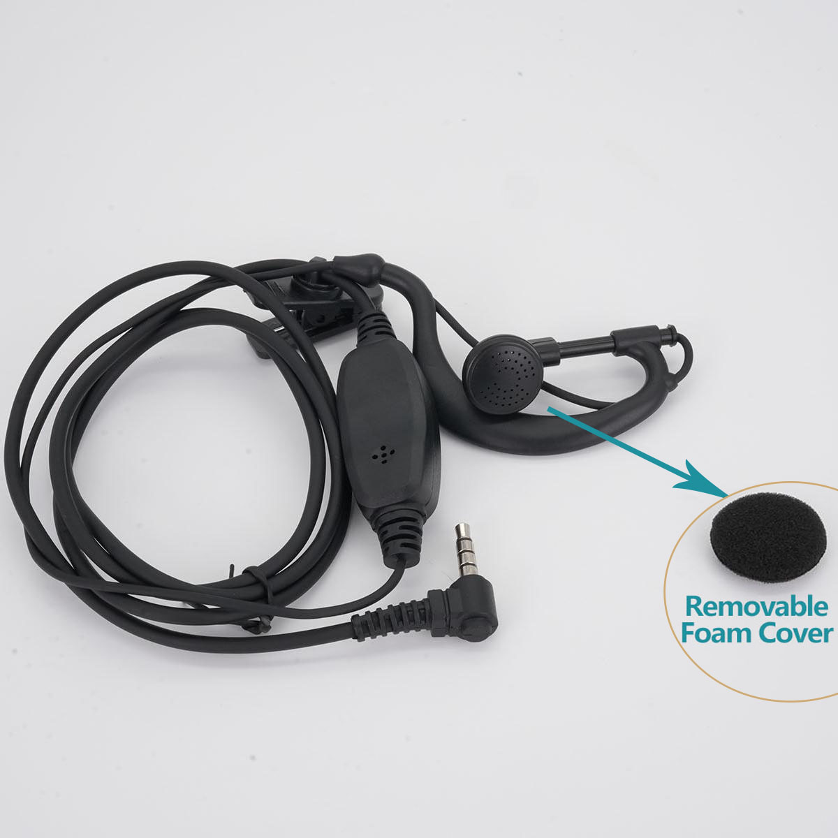 Retekess Single Side Earbud Headphones Stereo in-Ear Earphone with Microphone for TT126 Two-way Tour Guide System