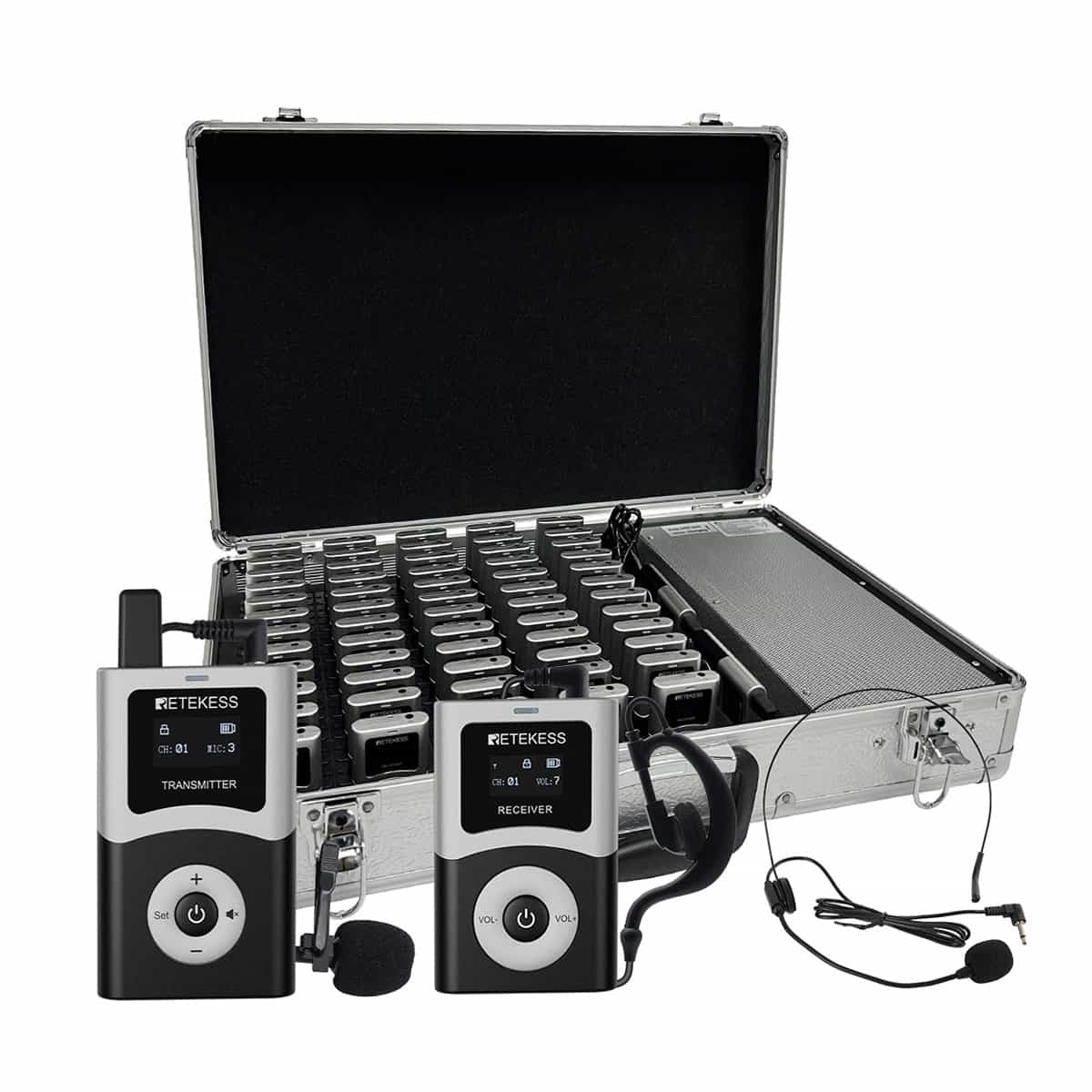 Retekess T130U T131U Digital Group Tour System UHF Transmission for Guided Tours, Group Communication, Meeting, School and Factory
