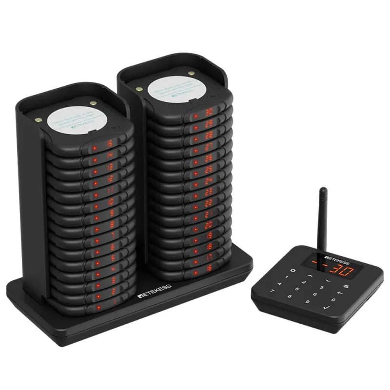 Retekess TD186 Stackable Anti-Tip Restaurant Coaster Paging System