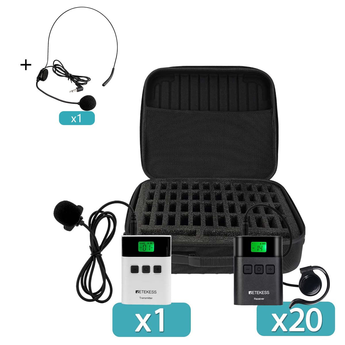 Retekess TT122 Tour Guide System With Carry Bag for Tourism