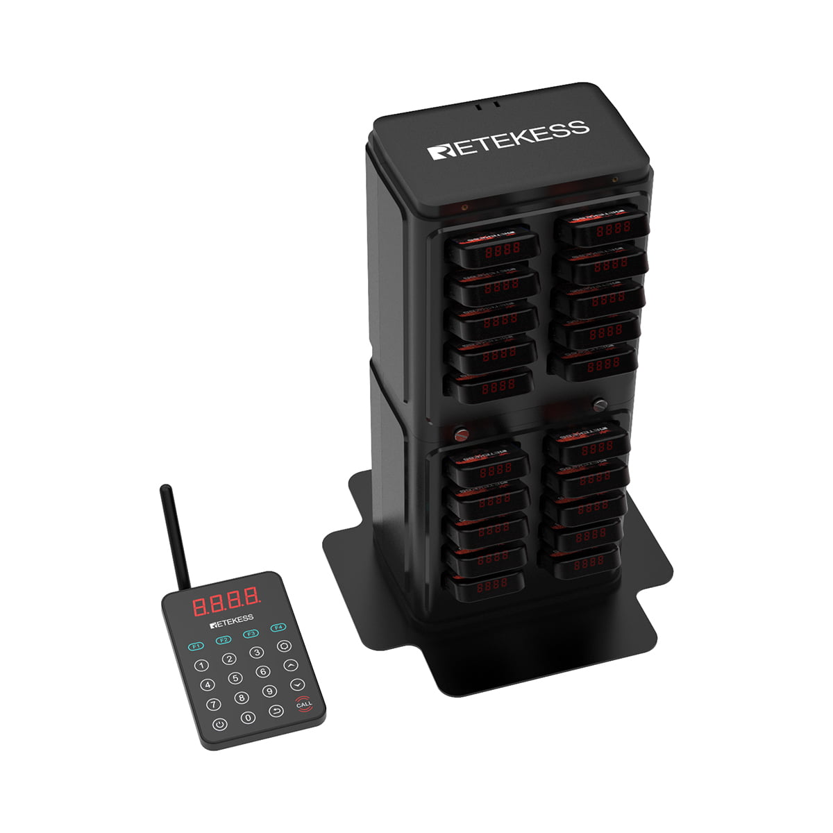Retekess TD177 Matrices Paging System Comprehensive Upgrade Wall-Mountable Wireless Pager System for Restaurant, Clubs, Entertainment