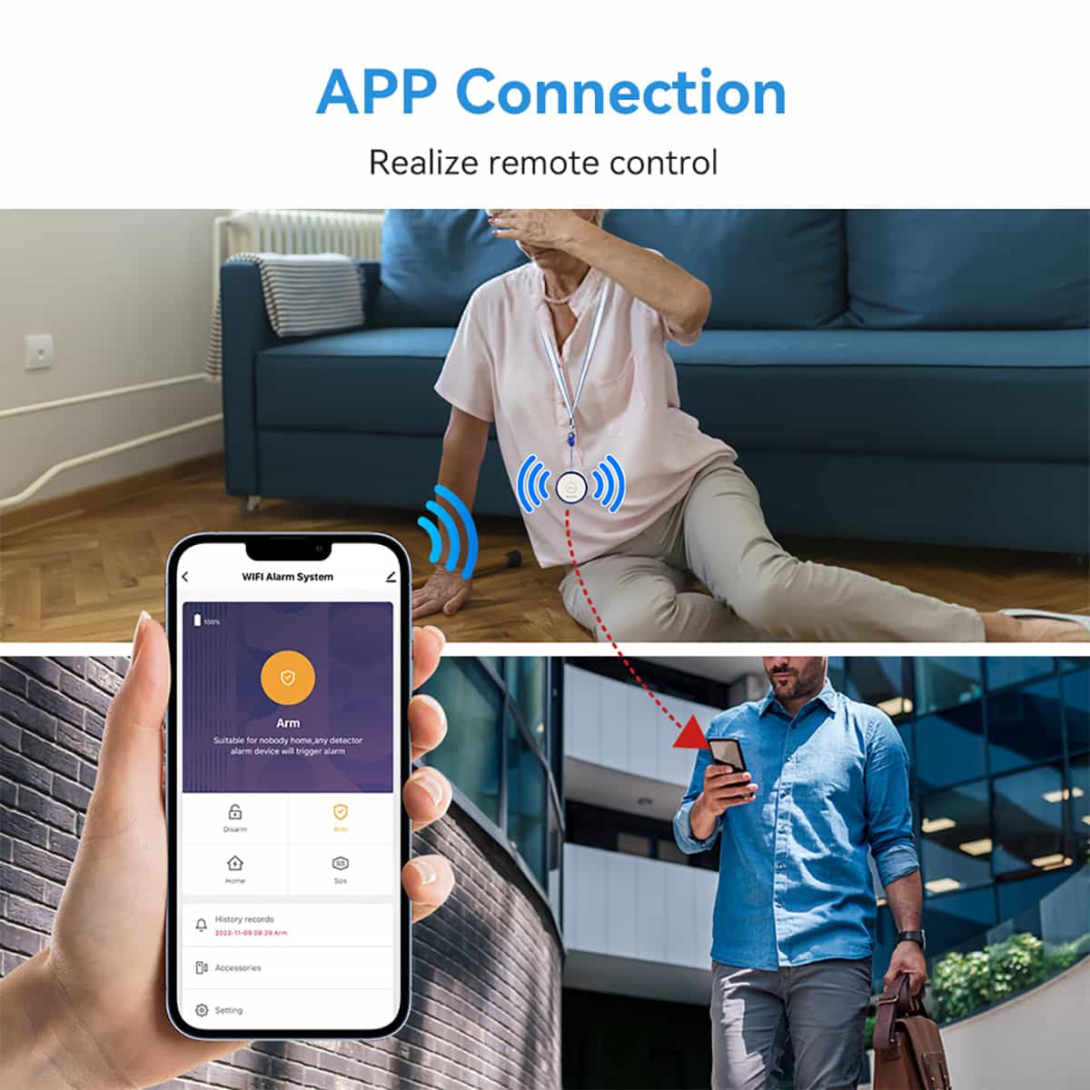 Retekess TH012 WiFi Smart Emergency Call Button For Disabled Elderly