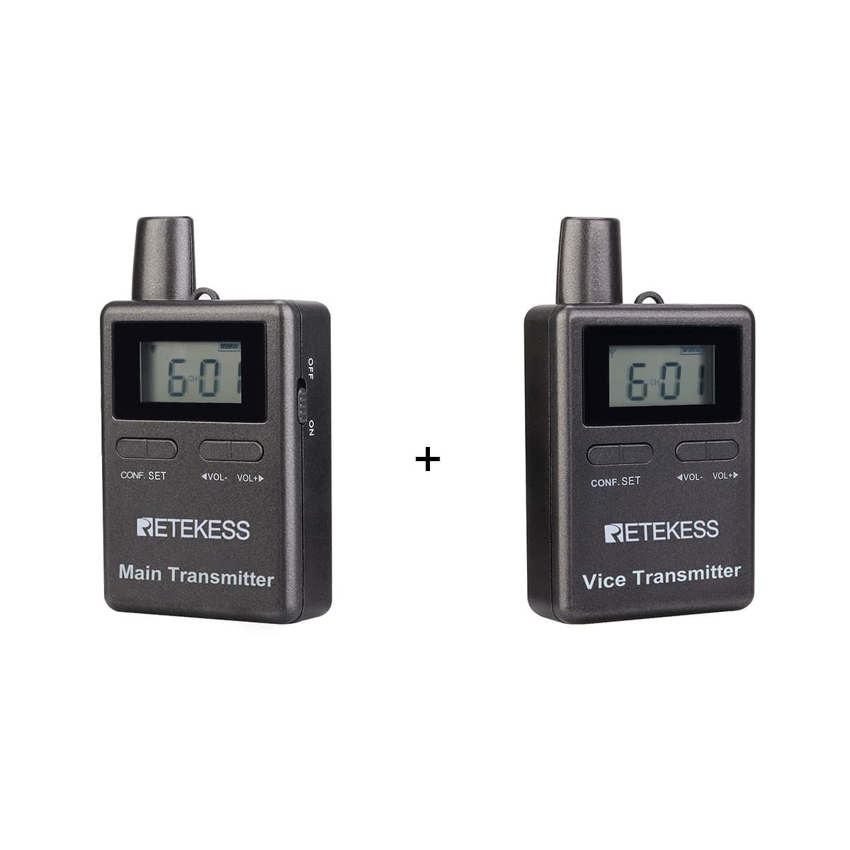 Retekess TT105 Audio Tour Guide System Dual Speaker 2.4G with Charging case for Plant Tours Training Church Translation