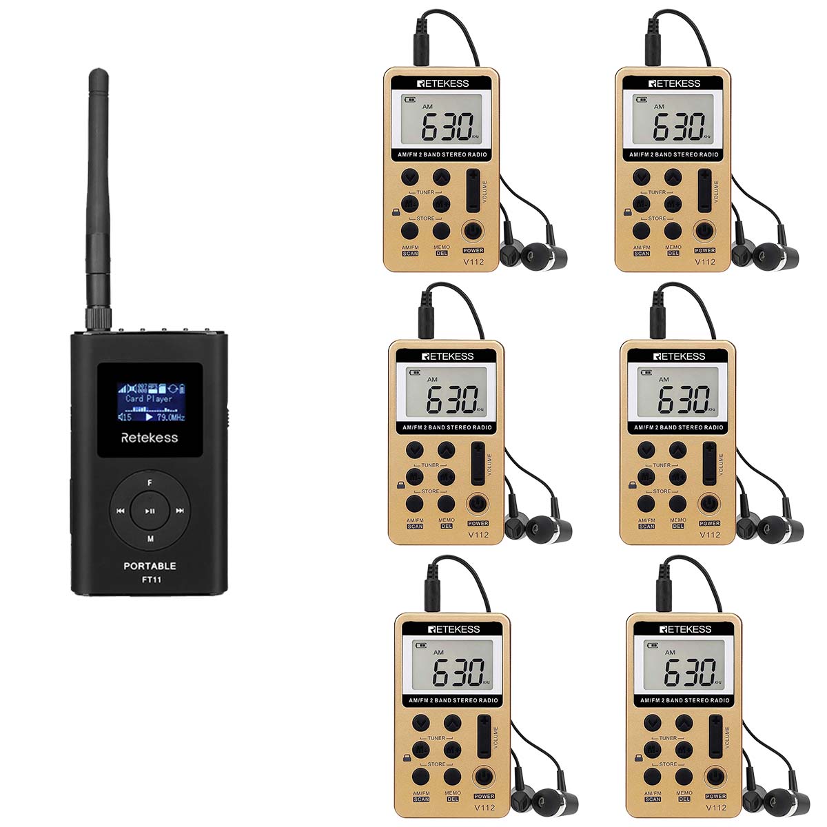 Retekess FT11 V112 Portable Translation Equipment for Conference Church Translation