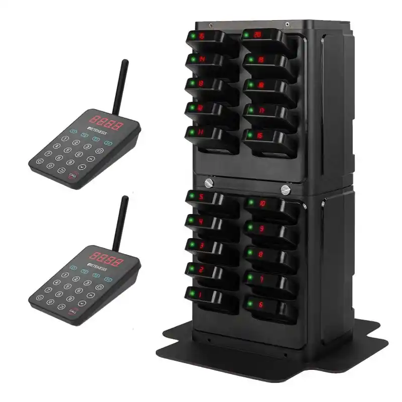 Retekess TD177 Dual Keyboard Paging System for Multi-Zone Calling in Restaurants, Bars, Clubs, Cafes