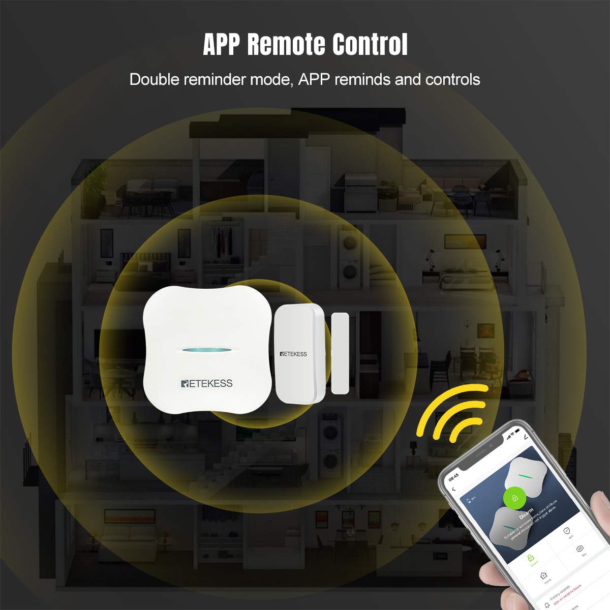 Retekess WiFi Smart Door Sensor TH011 TH015 for Home Security Window and Door Alarm