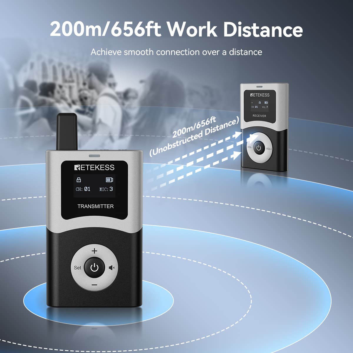 T130U T131U Anti-interference Wireless Tour Guide System Digital Signal Transmission with 32 Slot Charging Case