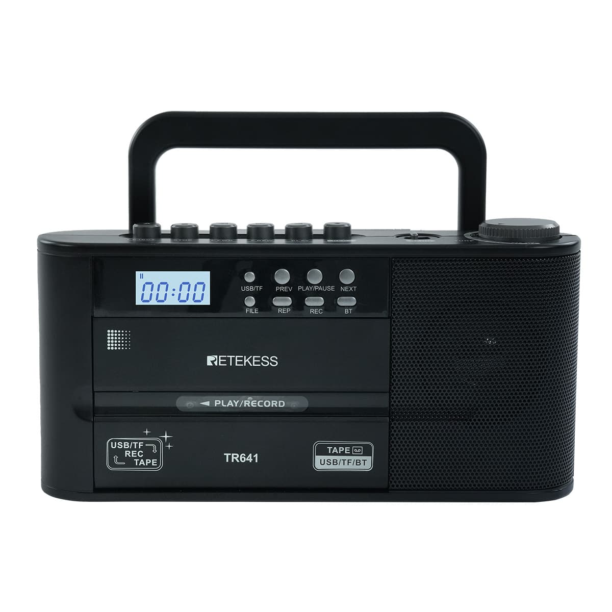 Retekess TR641 Portable Cassette Bluetooth Multi-Function Radio