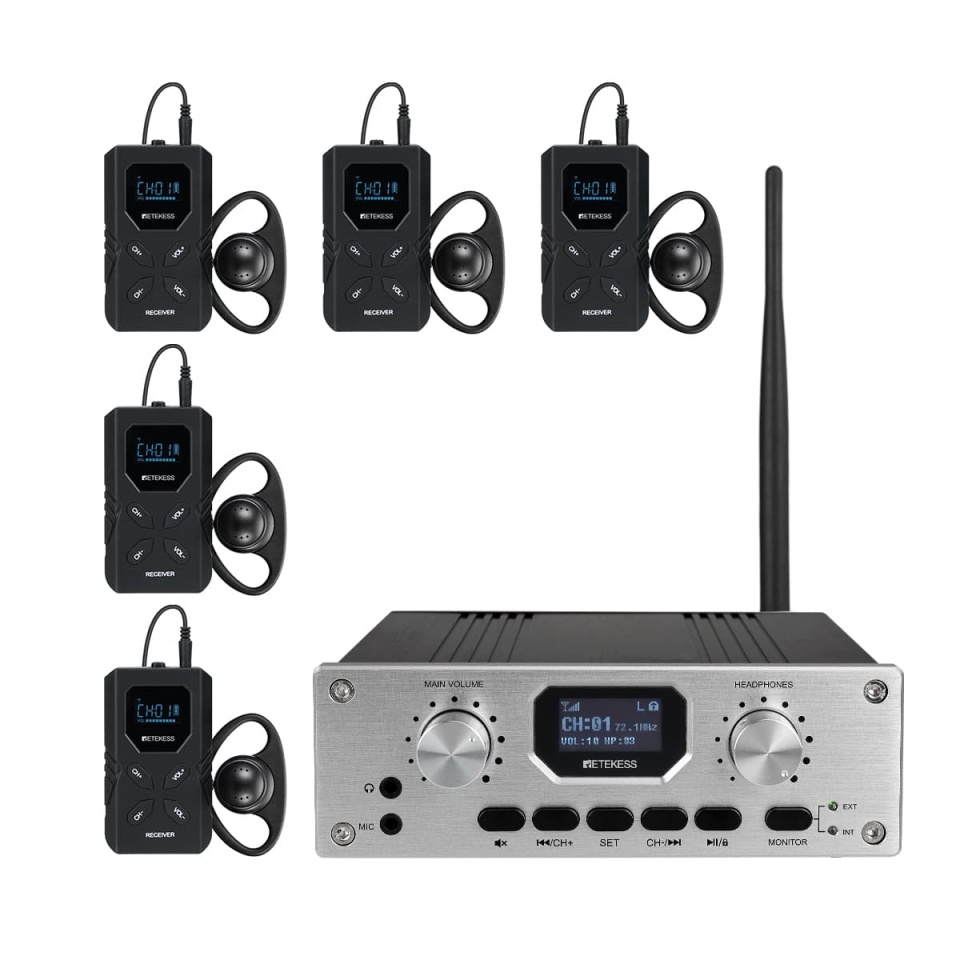 20-Person TT118 TT119 Long Range Integrated Desktop FM Simultaneous Interpretation System with Monitor