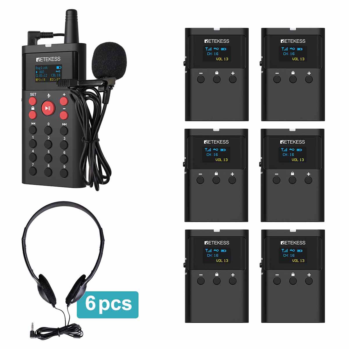 TT127 MP3 Tour Guide System with Binaural Headphones for Tourist Attractions,Museums and Factories