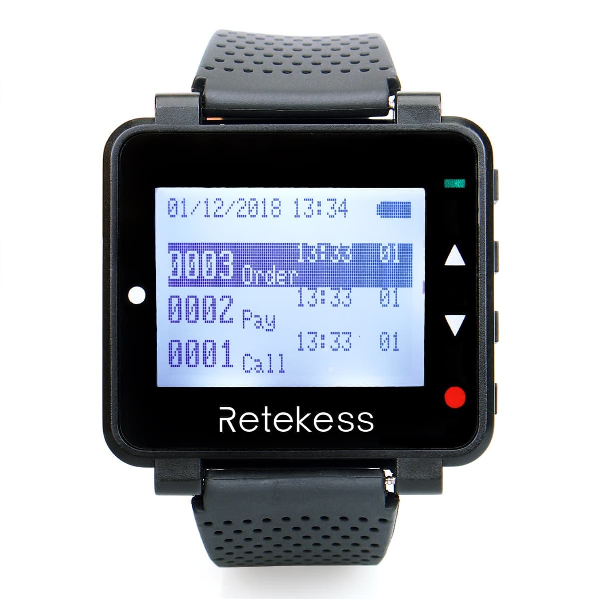 Retekess Wireless Calling Receiver T128 Watch Pager TD008 Call Button for Restaurants, Bars, Cafes
