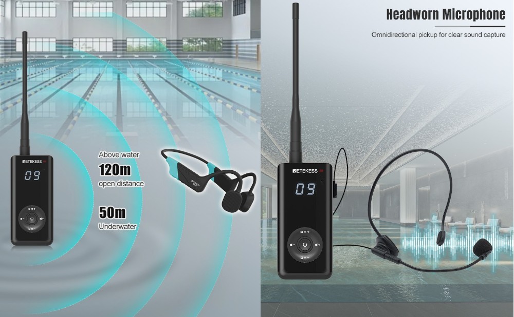 Retekess TT120 Waterproof Tour Guide System: The Perfect Communication Tool for Kayak Trips, Cruising, Yachting, Sailing, SUP Surfing, and Underwater Activities