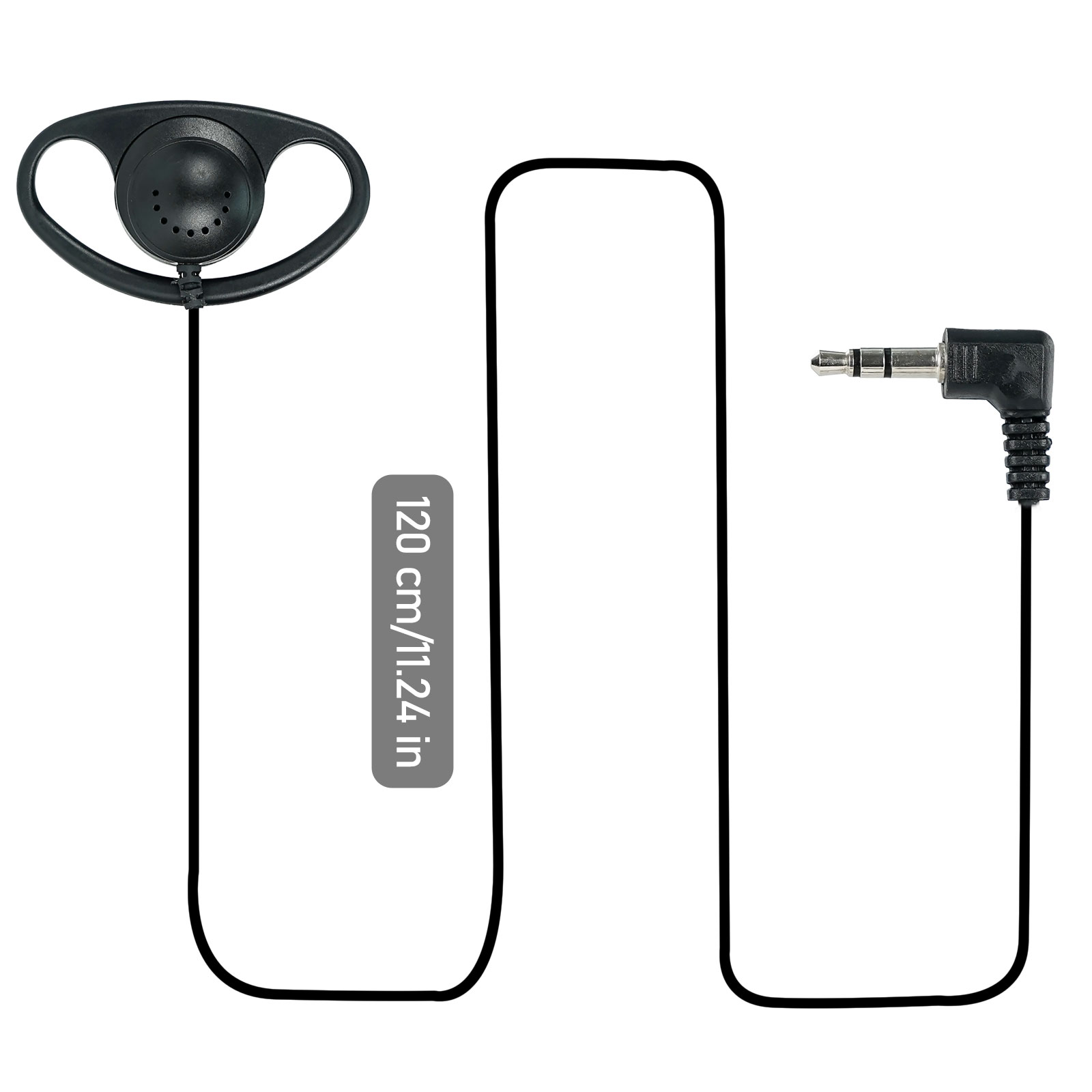 Retekess TT028 3.5mm D Shape Earpiece Headset Single Side Ear Hook Earphone for Tour Guide System Receiver