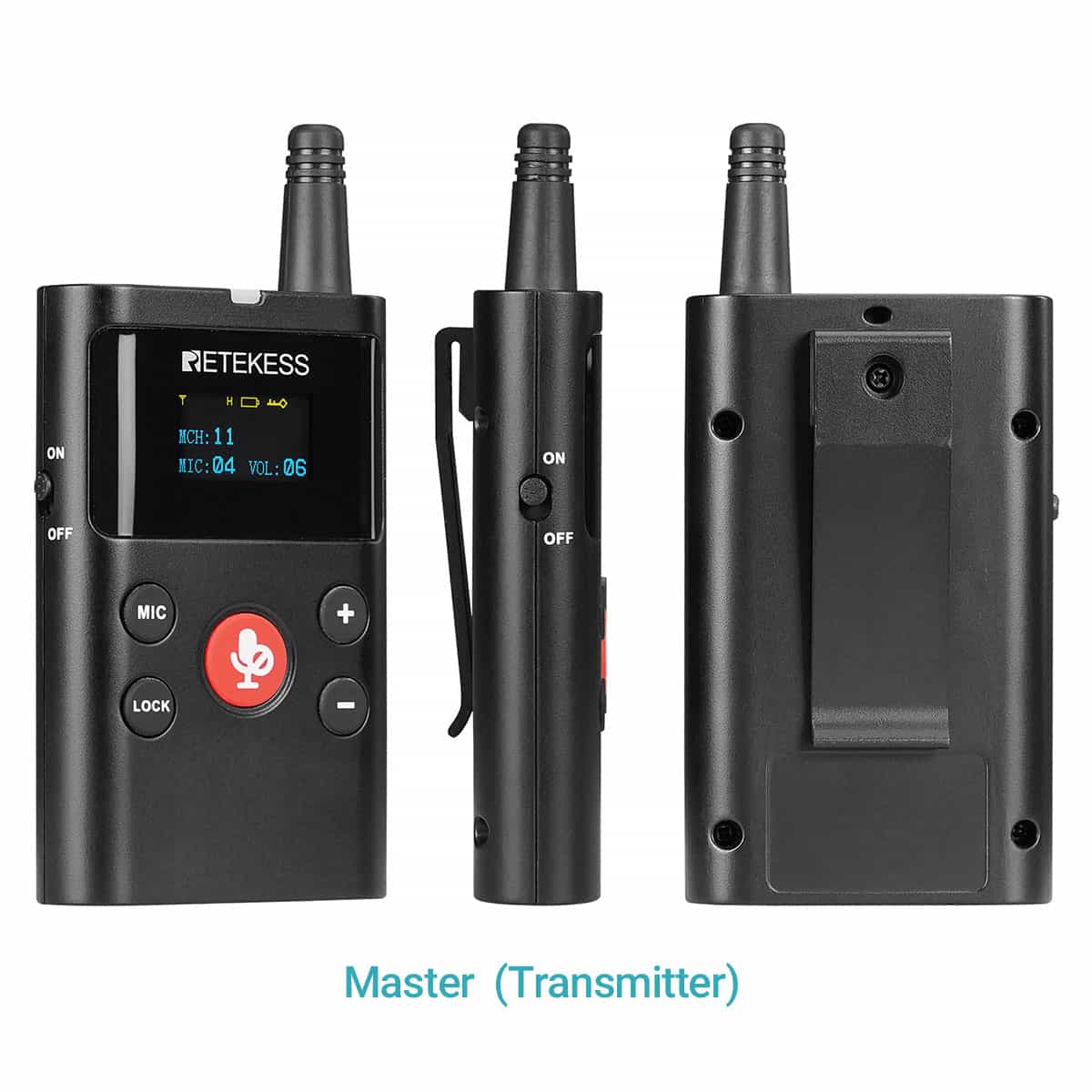 Retekess TT126 TT126R Two-way Communication System Multi-person Intercom with 28-slot Charging Case