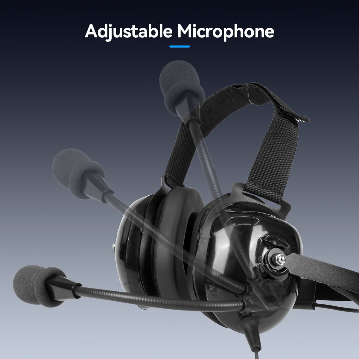 TT034 Factory Adjustable Over Ear Noise Cancelling Headphones for Wireless Tour Guide Systems