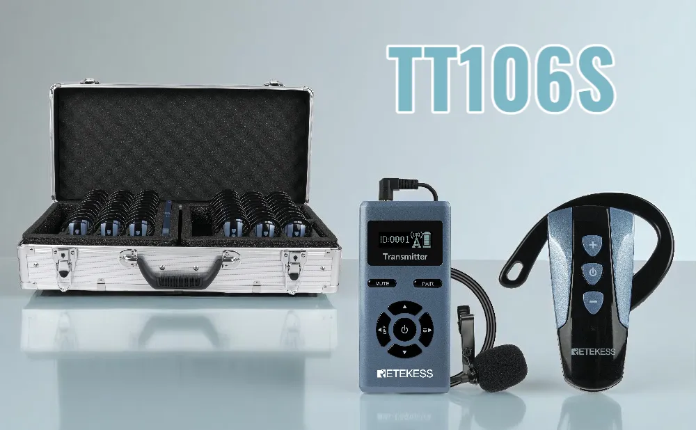 Explore the Upgraded Retekess TT106S Tour Guide System – More Range, More Power, More Convenience!