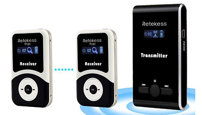 T130 tour guide system Retekess 99 channels tour guide system