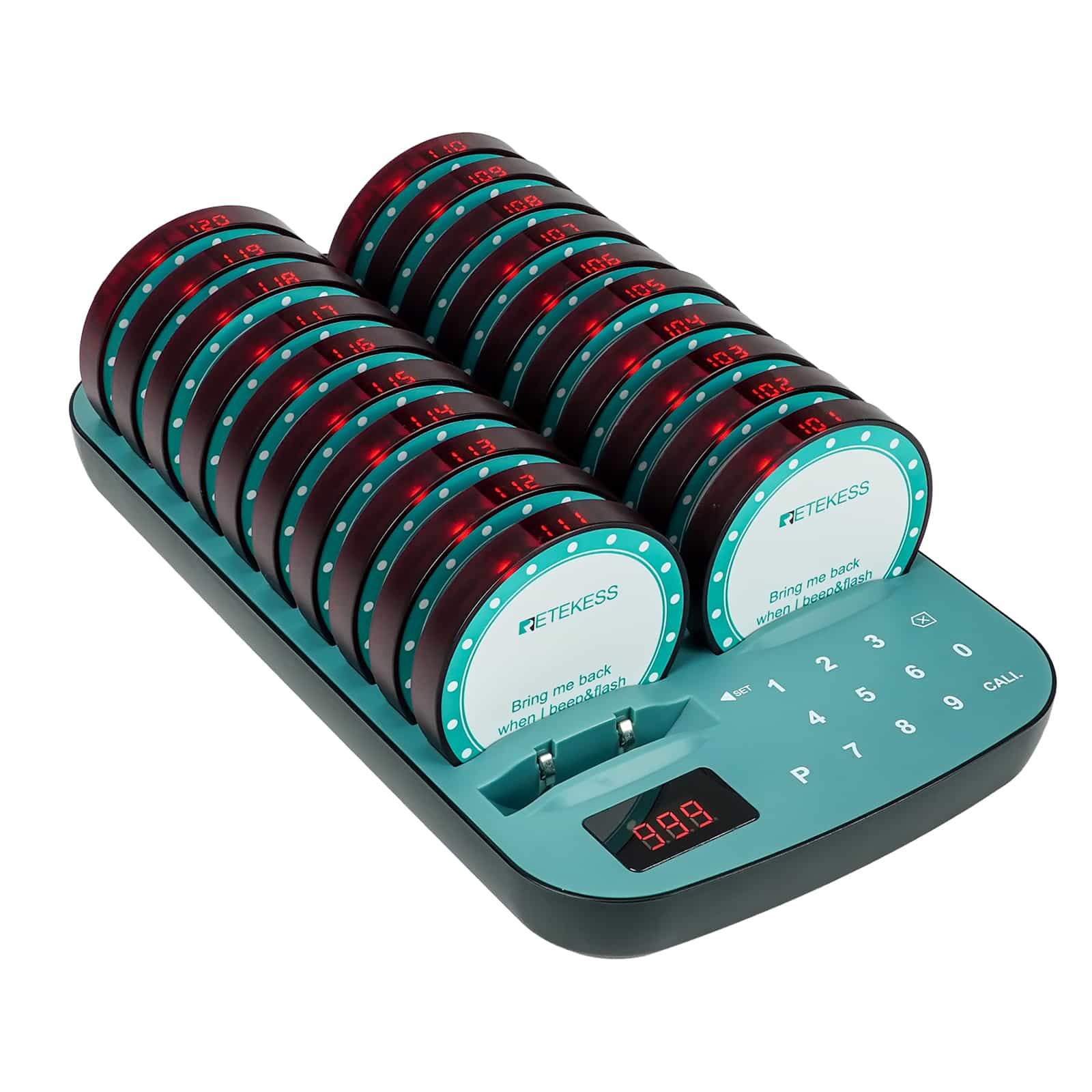 Retekess TD167A Restaurant Pager Queuing System With 20 Buzzers