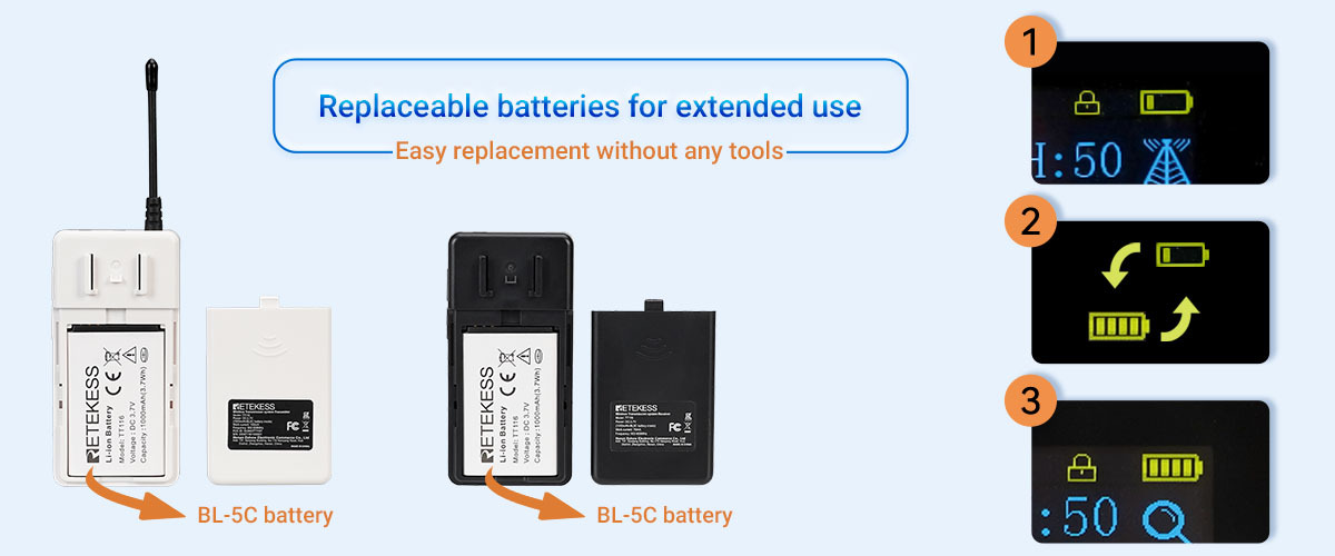 TT116 plant tour headsets replaceable battery