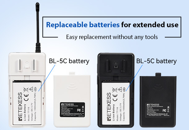 TT116 replaceable rechargeable battery