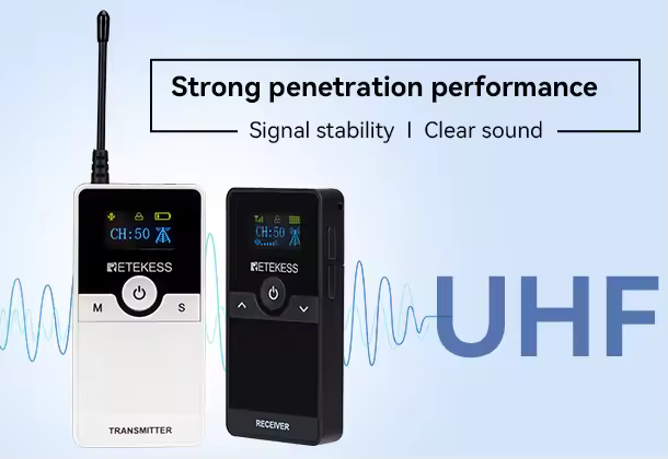 TT116 UHF transmission for stable audio