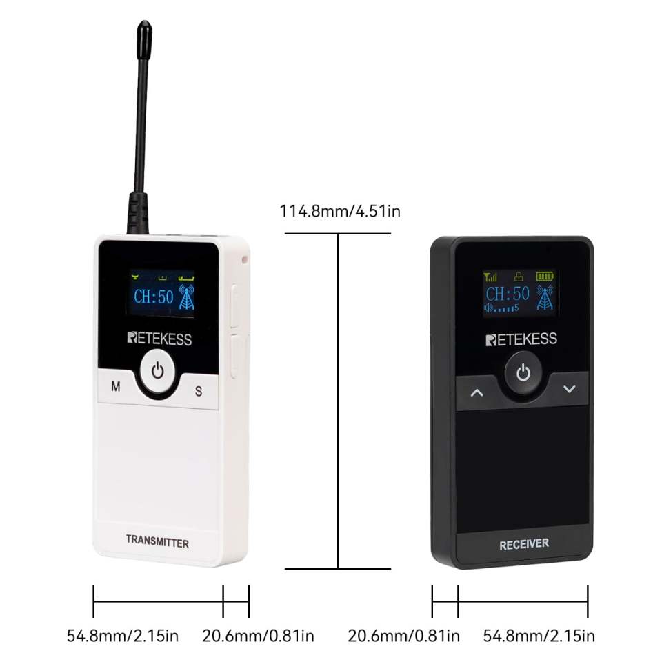 TT116 Plant Tour Headsets for Plant Tours, Factory Visit, Church & Internal Company Use with 30 Slot Charging Case