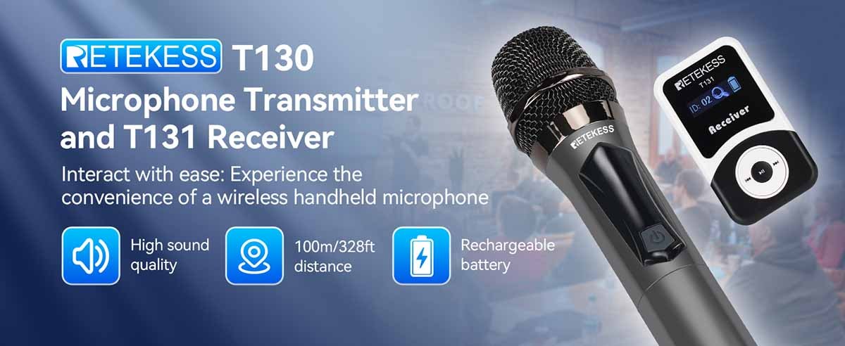 T130MIC silent conference system with wireless receivers