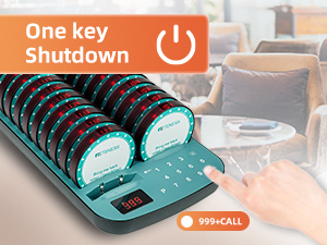 TD167F Long Distance Pager 800M For Restaurant