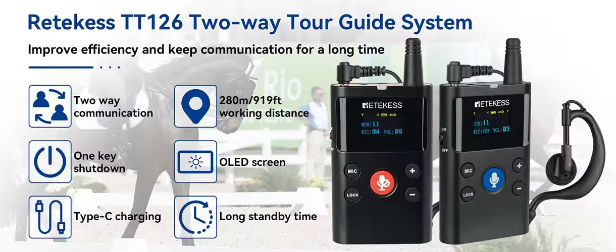 TT126 equestrian coaching system for coach and rider communication