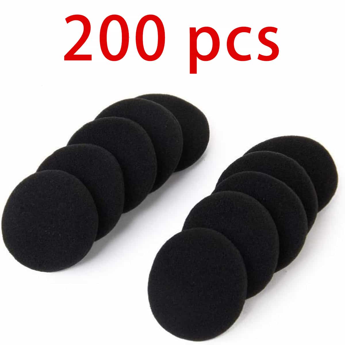 thumbnail image 2 of 10 Pack Black 60mm Foam Earpad Cushions - Universal Headphone Cover Replacement 2 of 4
