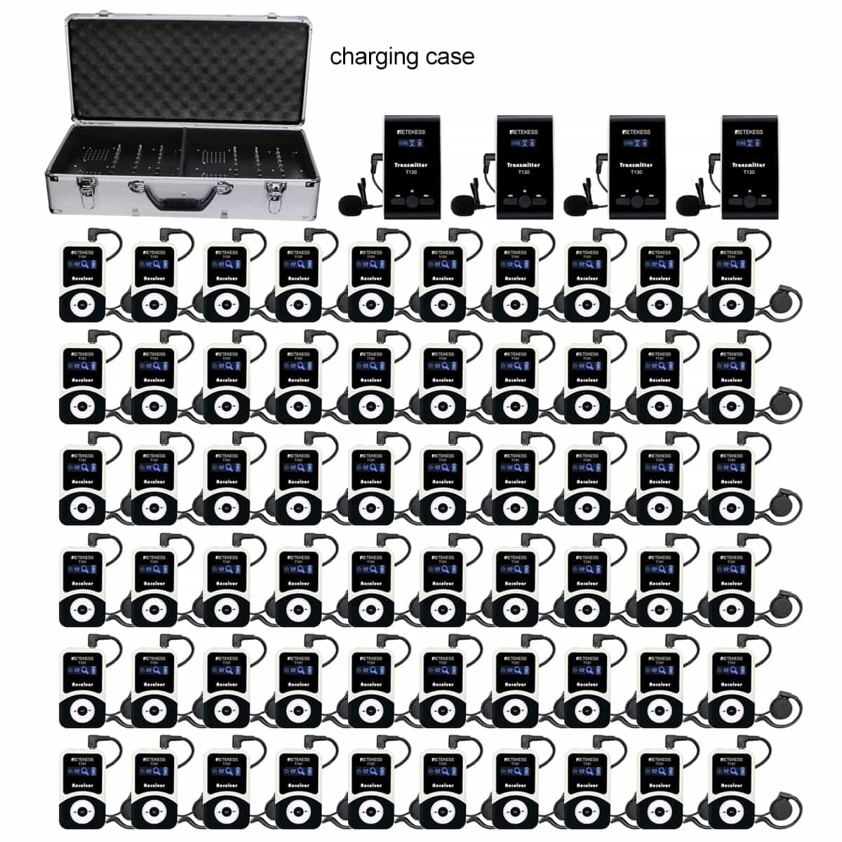 T130 Wireless Tour Guide Systems for Plant Tour, Church Interpretation, School Events, Tourism