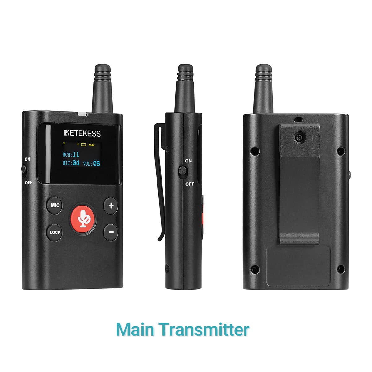 Retekess TT126 TT126E Full-duplex Communication System for Tours, Schools, Factory Visits, Training, and Conferences with 30-slot Charging Case