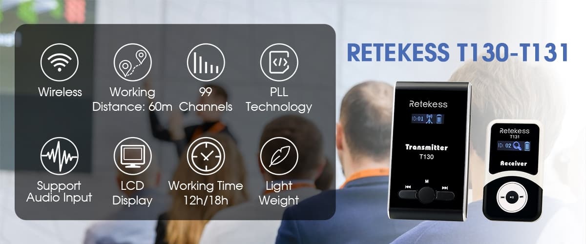 Friendly-use Retekess T130 wireless tour guide system