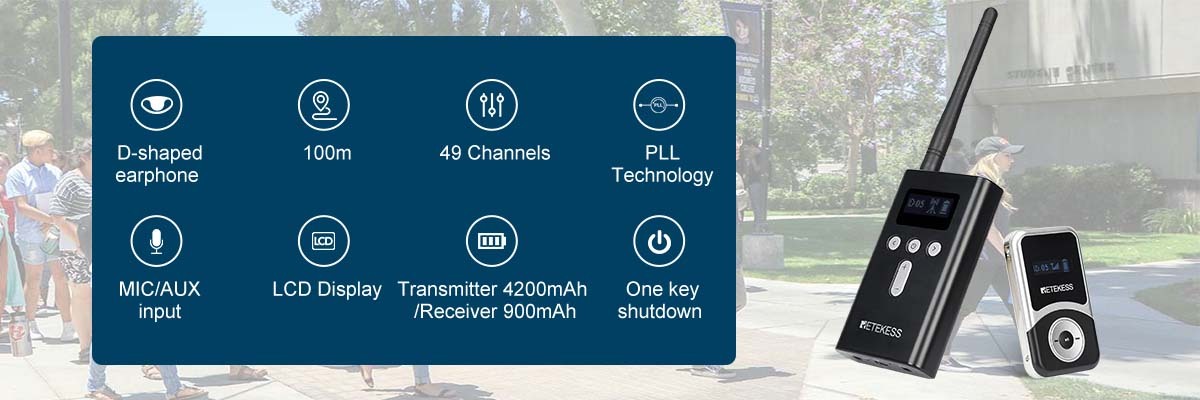 Retekess T130S tour guide system