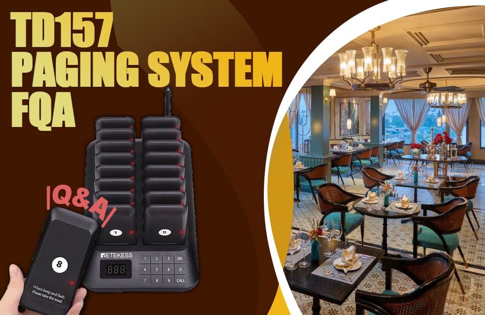 Retekess TD158 Draadloos Pager Systeem Mini Oproepsysteem Pager Restaurant Touchscreen Lichtgevende Charge 10 Pagers Classic Retekess TD158 Draadloos Pager Systeem Mini Oproepsysteem Pager Restaurant Touchscreen Lichtgevende Charge 10 Pagers Classic