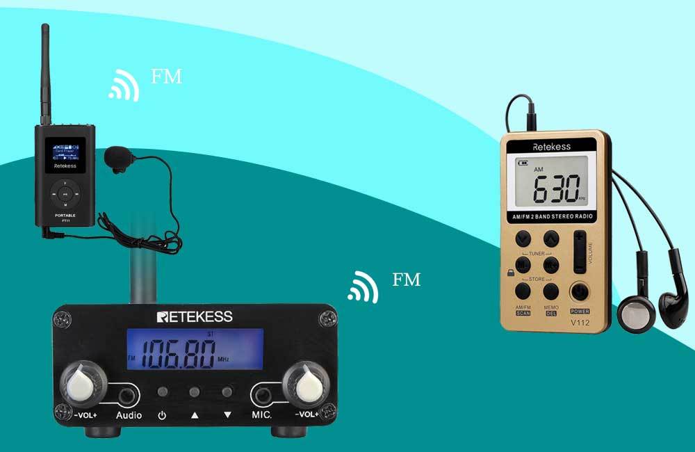 Retekess FM Transmitters and FM Receiver Retekess V112 FM Receiver Work With FM Transmitter