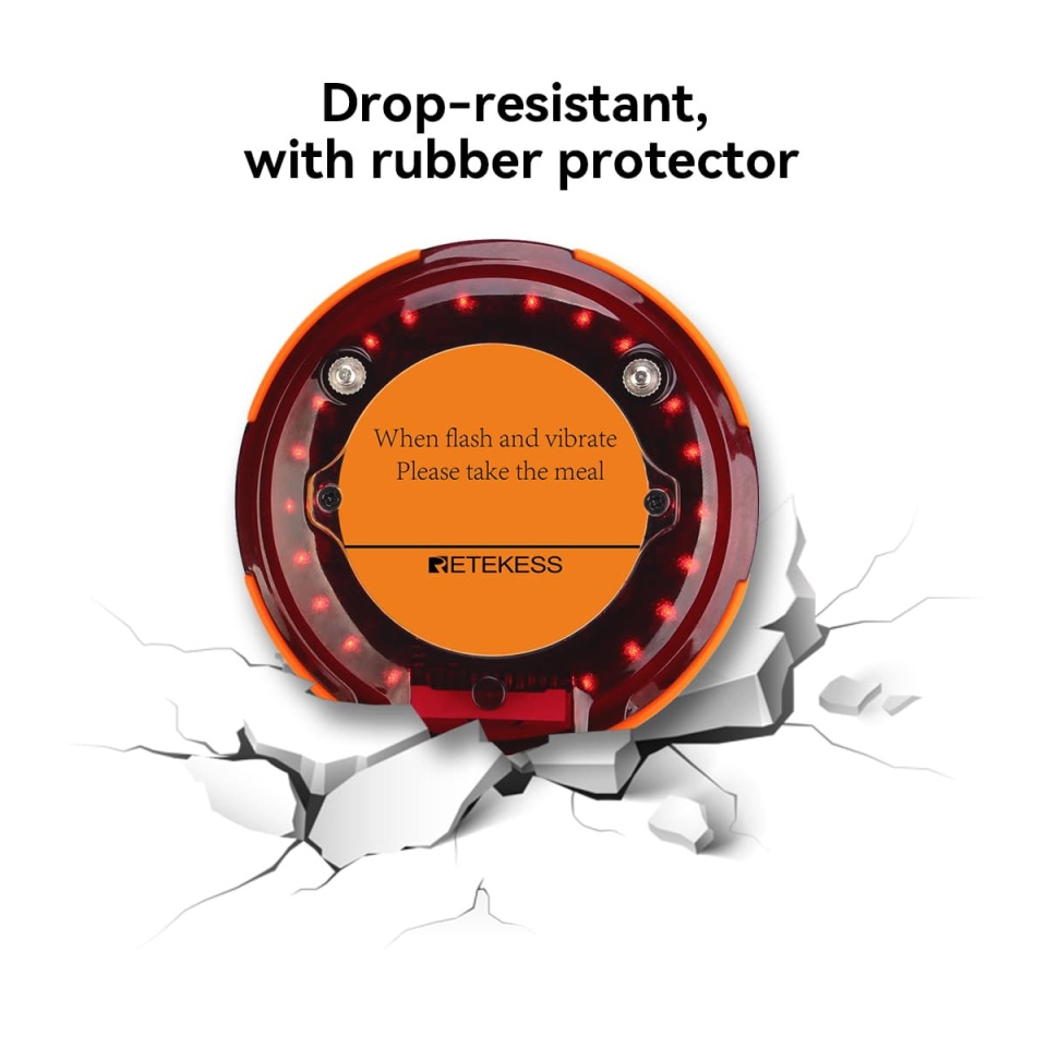 Retekess TD156 IP67 Waterproof and Long Range 800m Coaster Pager System for Restaurant,  Clubs, Bars, Resorts, Catering Customer Entertainment